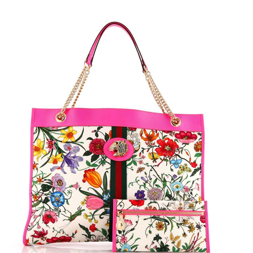 Gucci Rajah Chain Tote Flora Canvas #198328G12B - Picture 2 of 7